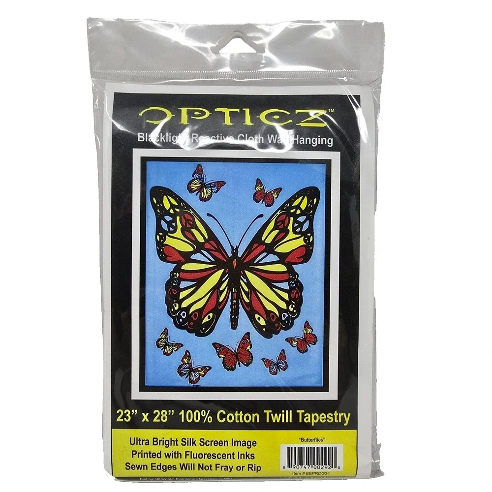 Opticz Blacklight Cotton Twill Tapestry Wall Hanging 23